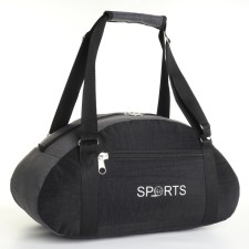 Sports bag with lightning, external pocket, black/gray color