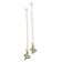 Earrings hanging "chains" snakes, color gold, 11 cm