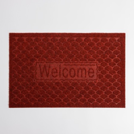 Walcome moisture -free rug without a trim “Welcome. Ripples ", 38 × 58 cm, color mix-1