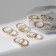 Set of rings 12 pieces "trend" Treasure, color gold, size mix
