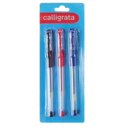 A set of gel pens, 3 colors: red, blue, black, 0.5 mm-2