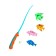 Fishing "sea wave", 4 fish, fishing rod, mix