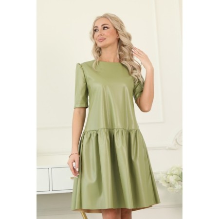 Women's dress, size 46, green color-12