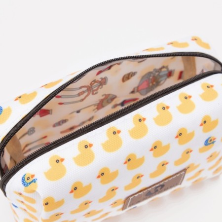 Lightning cosmetic bag, white/yellow color-2