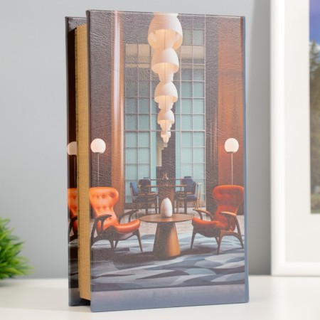 Safe-book wood, leatherette "Interior design. Forms and colors" 21x13x5 cm-4