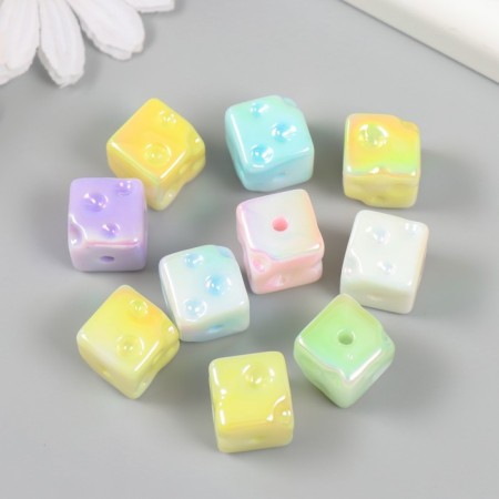 Busina for creativity Plastic "Cubed Cheese" Parotra Pastel Mix 1.4x1.4x1.4 cm