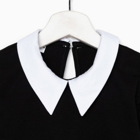 School blouse for a girl, black/white color, height 122 cm-6