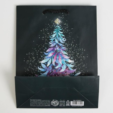 Laminated vertical "Christmas tree", MS 18 x 23 x 8 cm, New Year-3