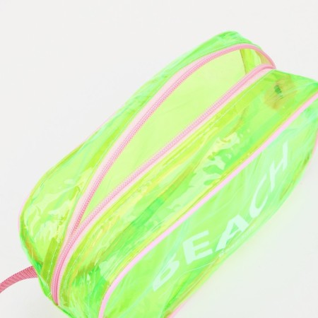 Lightning cosmetic bag, green color-2