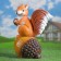 Garden figure "Squirrel on a nut" 30x40cm