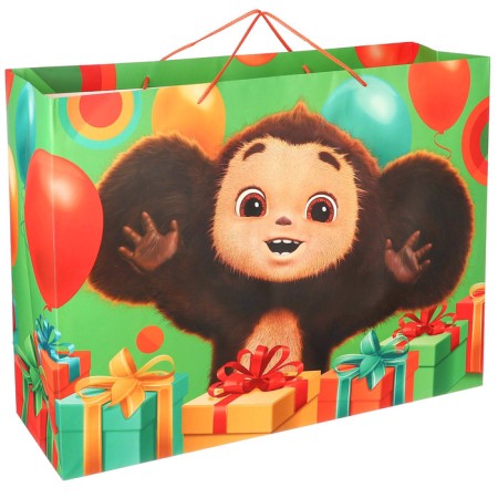 Gift package "Happy Birthday" 61x46x20 cm, packaging, Cheburashka-1