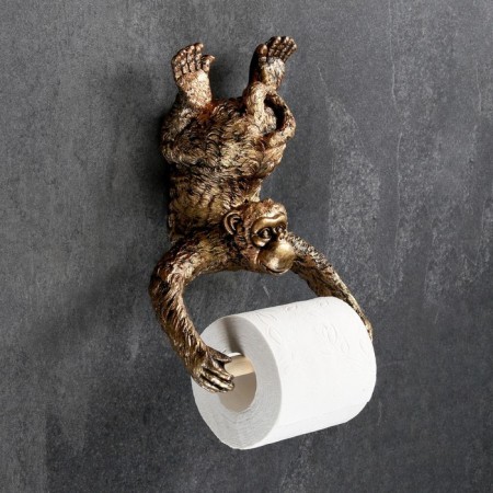 Holder for toilet paper "Monkey" bronze, 24x18cm