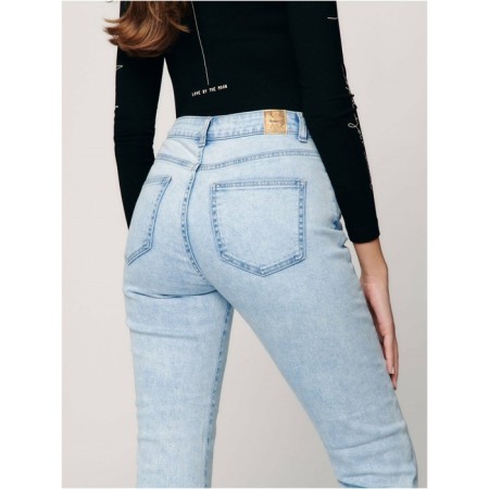Women's jeans Conte Elegant Straight, XL size, Acid Washed Blue Color-5