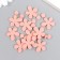 Decor for creativity tree "Chamomile and core" set 10+10 pcs Pink powder 2.3x2 cm