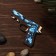 Wooden souvenir "Rezin -shooting, blue camouflage" + 4 elastic bands