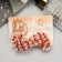 Hair hair clip "Hee" wave, 9 cm, white-red