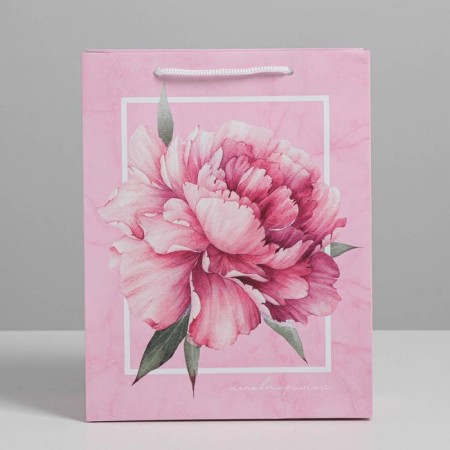 Gift laminated vertical, packaging, “peony”, MS 18 x 23 x 8 cm-1
