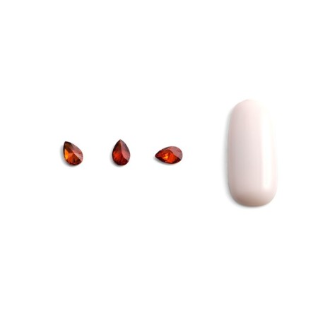 Crystals for volumetric inlay Pole "drop", No. 1, Rubin, 10 pcs