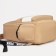 A backpack with a zipper, an outer pocket, 2 side pockets, beige color