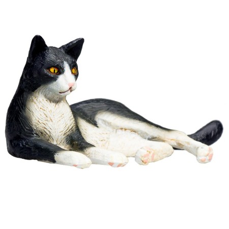Figure Konik "Cat, black and white (lying)"-3