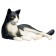 Figure Konik "Cat, black and white (lying)"