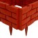 Plastic bed, 4 sections, 45 × 45 × 20 cm, terracott