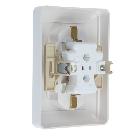The socket "W59" Sche RS16-255-18, 16 A, double, hidden, with salary, white color-1