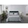 A set with a covering “Erica”, size 160x220 cm, 50x70 cm, gray color