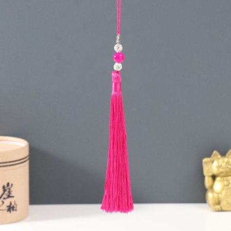 Suspension Textile, metal "Butterfly" fuchsia 1x1.2x16.5 cm-1