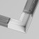 Corner Connector for the built-in track system Technical TRA084CL-12W, 7.8x7.8x3.45 cm, white color