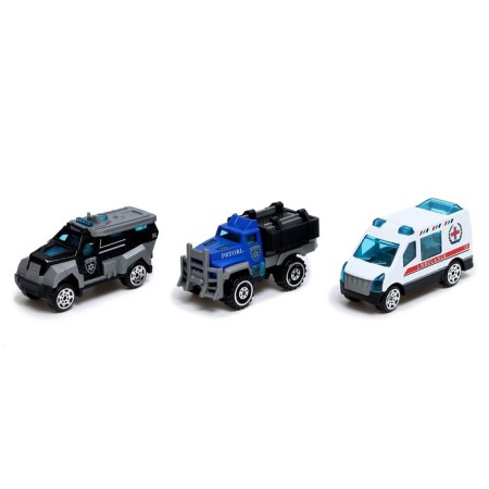 Set of metal machines "Police", 3 pieces-1