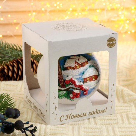 Ball "Winter Melody" 9.5 cm mix-3