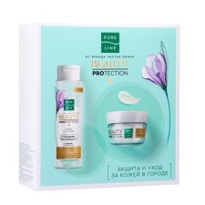 Gift set Pure Beauty Protection line: Toner, 110 ml + Face fluid cream, 45 ml