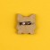 Wooden icon "Iron Cat", 3 x 3 cm