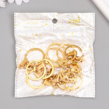 Basket for the armor ring Metal with flat fastening gold 3x6 cm-2