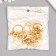 Basket for the armor ring Metal with flat fastening gold 3x6 cm