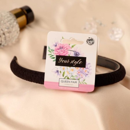 Hair cap "Cosmea" Texture stripes, 1.5 cm, mix-3