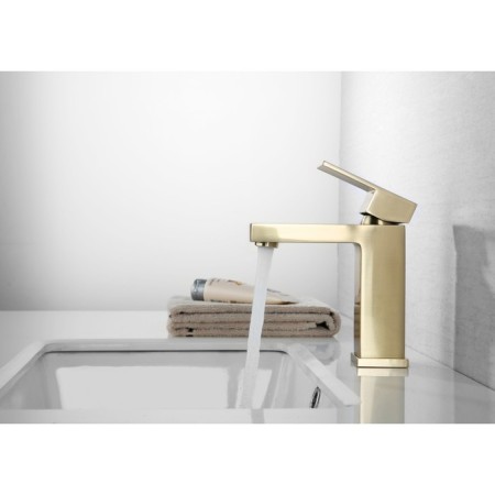 ABBER DAHEIM AF8210G shell mixer, single -leaf, pour 135 mm, gold color-1