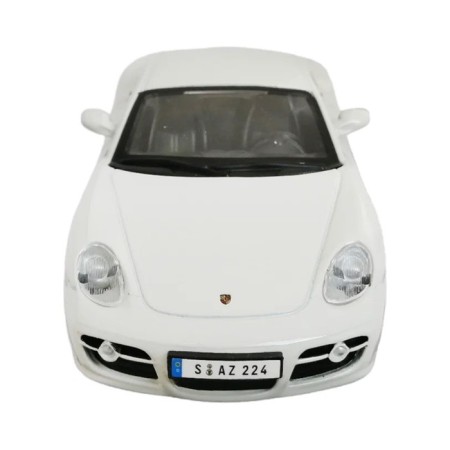 Machine BBURAGO Porsche Cayman S, Die-Cast, 1:32, white color-4