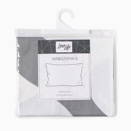 Pillowcase Lovelife "stripes" 50*70cm, 100% cotton, satin, 125g/m²-2