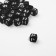 Acrylic bead "English letters" mix, cube 6 × 6 mm, black and white color