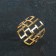 Ring for the napkin "Ge", 4.5 × 3 cm, gold color