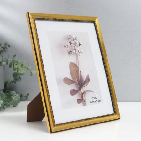 Photo frame plastic 20x25 cm "Kosichka" gold 27.2x22.2 cm-1