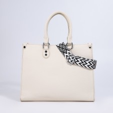 Bag Female Tout with zipper, white color