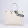 Bag Female Tout with zipper, white color