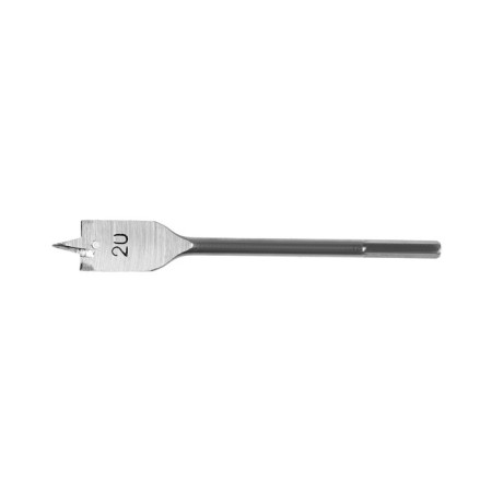 Wood drill feather scrap, hexagonal shank, 20 x 152 mm-1