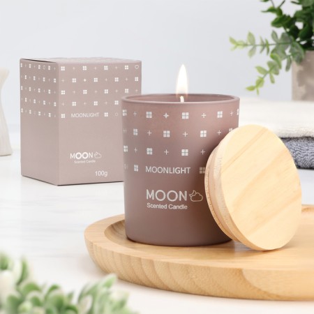 Aromatic candle in a glass "Moon", random meeting, small