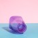 Pot for orchids, 1.5 l, 13 × 17 cm, plastic, transparent purple