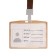 Badege-carman horizontal (external 105 x 78mm), internal 97 x 66 mm, metal, gold, tape 40cm