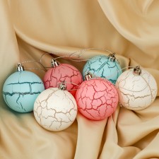 Set of balls plastic D-6 cm, 6 pcs 